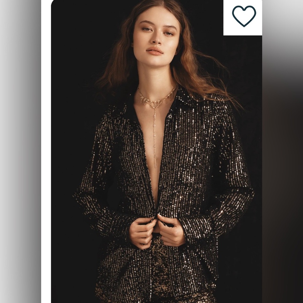 Anthropologie Remi Sequin Buttondown